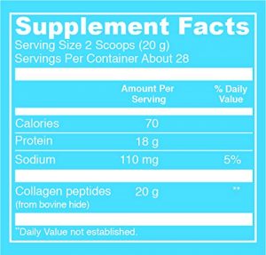 Supplement Facts Vital Proteins